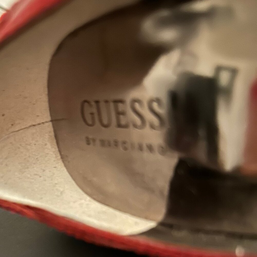 Guess By Marciano High Heels | Red | Patent Leather | 8.5 Medium - Picture 10 of 11